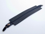 Simple eco-leather zipper, 25-30cm length. (ΒΑ000018) Color 01