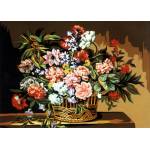 Πίνακας Κεντήματος ''Λουλούδια" διάσταση 50 x 70 cm 10.529 Gobelin-Diamant