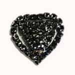 Decorative Tag, Heart with Strass, 2.5cm. , (0603) Color 01