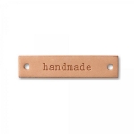 Eco Leather Label, 'Handmade,' Engraved, 403795 Color 403795