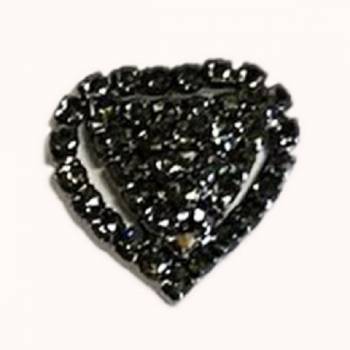 Decorative Tag, Heart with Strass, 2.5cm. , (0603)