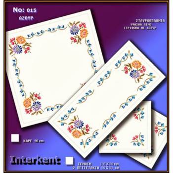 Embroidery Stamped Cloth Napkins ,4 pieces 50x50 cm - Cross-stitch Νο 15