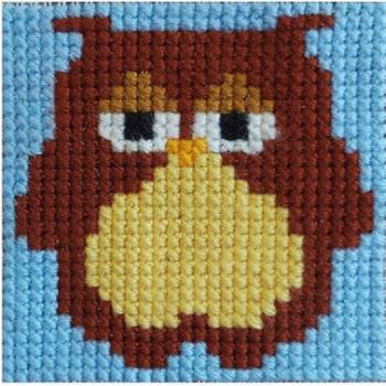 Gobelin L "Owl" Embroidery Kit Frame 20x20cm (06.45)