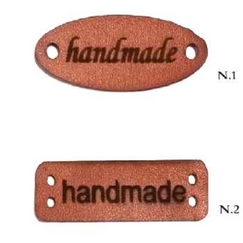 Leather Tags Handmade oval and parallelogram. (0610)