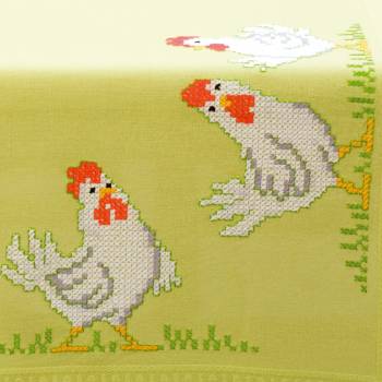 Traversa - Semaine Cotton 40 x 100cm in Kit with Stamped Pattern Cross Stitch No. Pn0143928